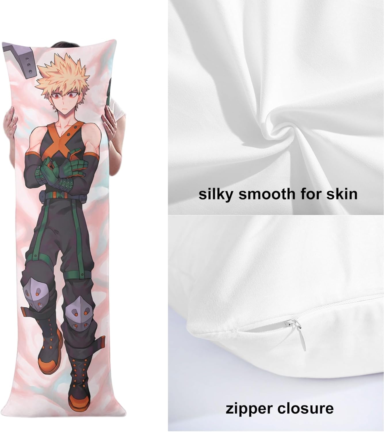 Bakugou Katsuki Body Pillow Cover Anime Pillowcase dakimakura 20"x59"
