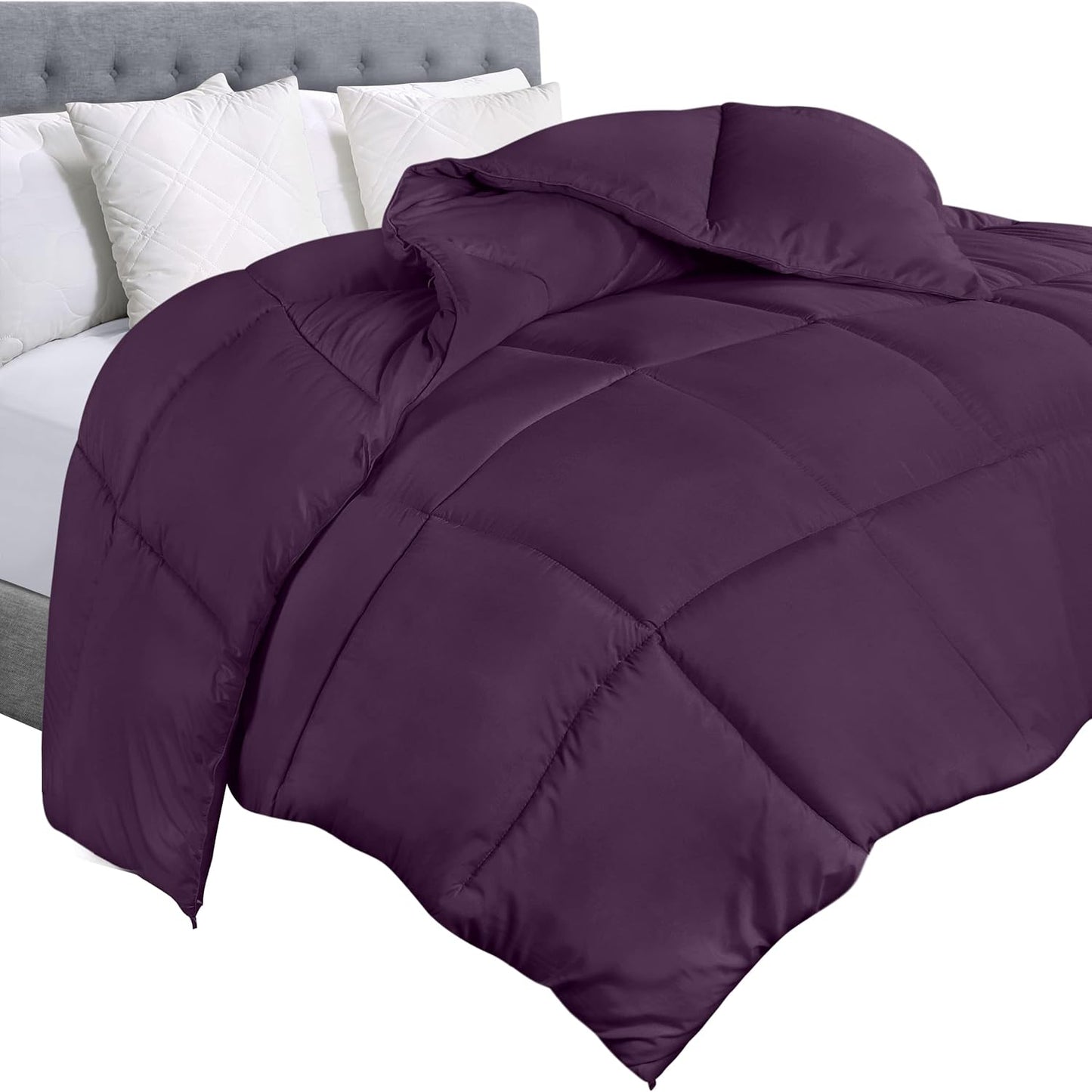 Utopia Bedding Comforter Duvet Insert, Quilted Comforter with Corner Tabs, Box Stitched Down Alternative Comforters Queen Size (White)