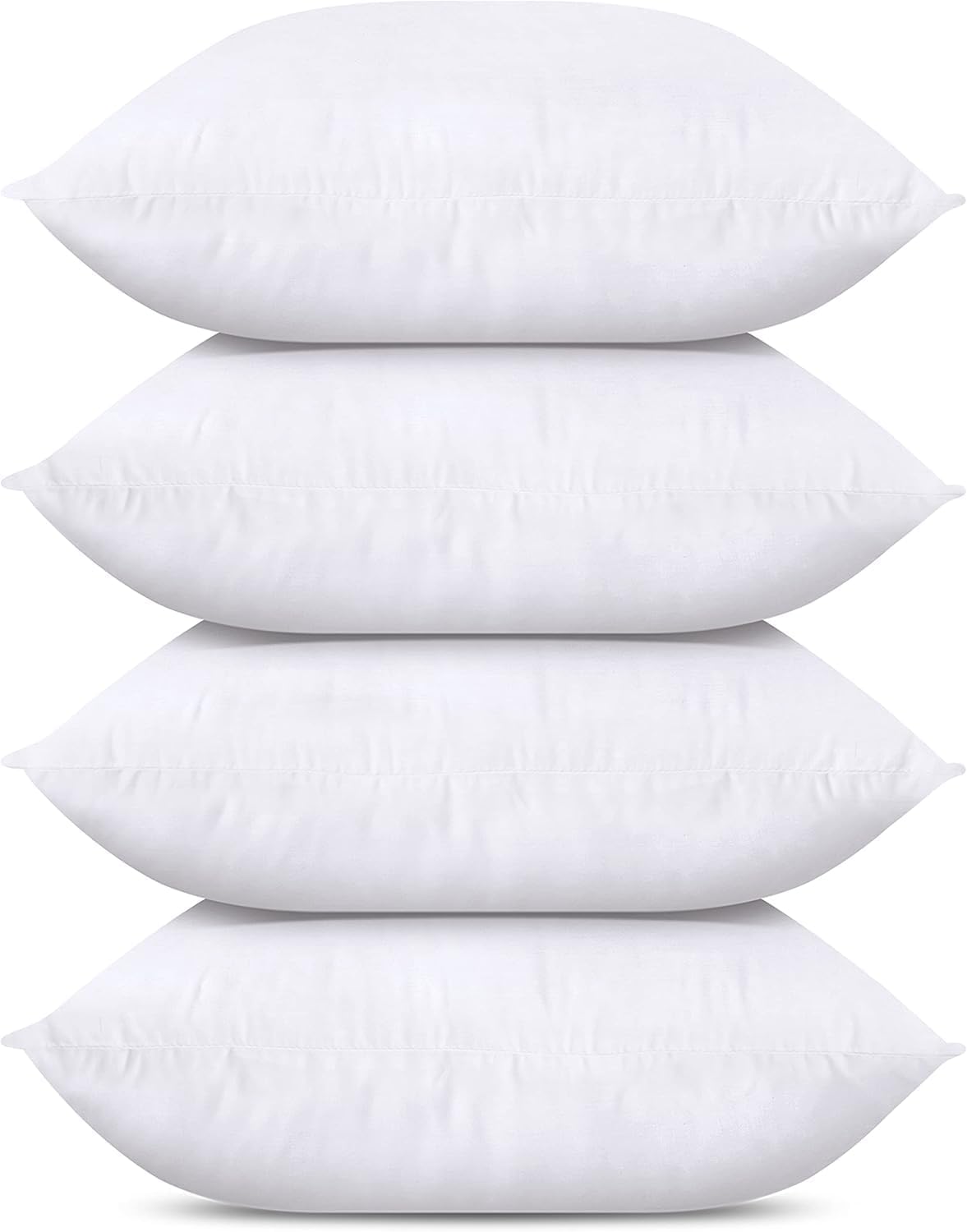 Utopia Bedding Throw Pillows (Set of 4, White), 18 x 18 Inches Pillows for Sofa, Bed and Couch Decorative Stuffer Pillow