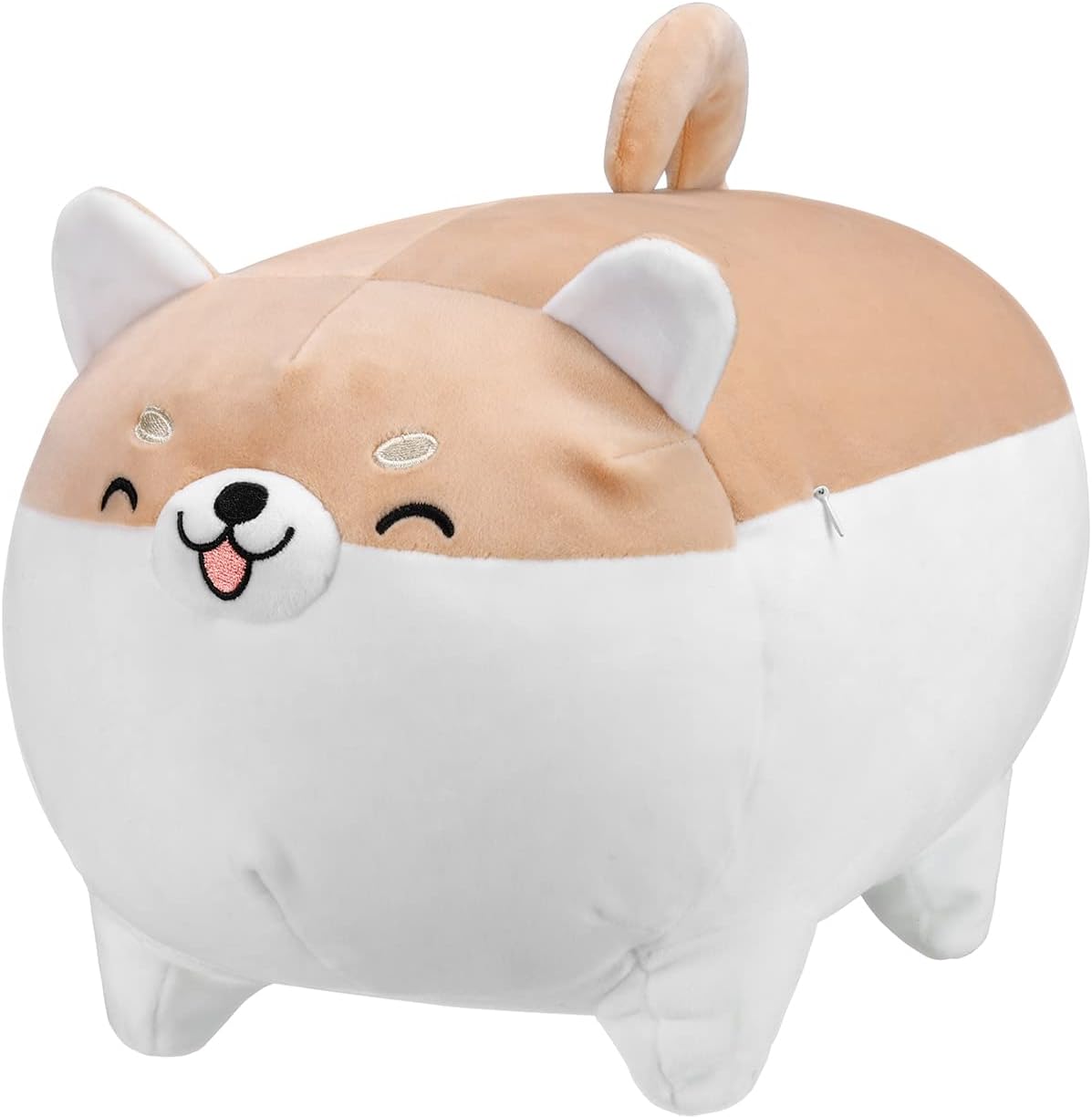 Auspicious beginning 27.6'' Shiba Inu Plush Toy Anime Angry Corgi Kawaii Long Plush Dog Soft Hugging Body Pillow, Big Stuffed Animal Plush Doll Gifts Brown