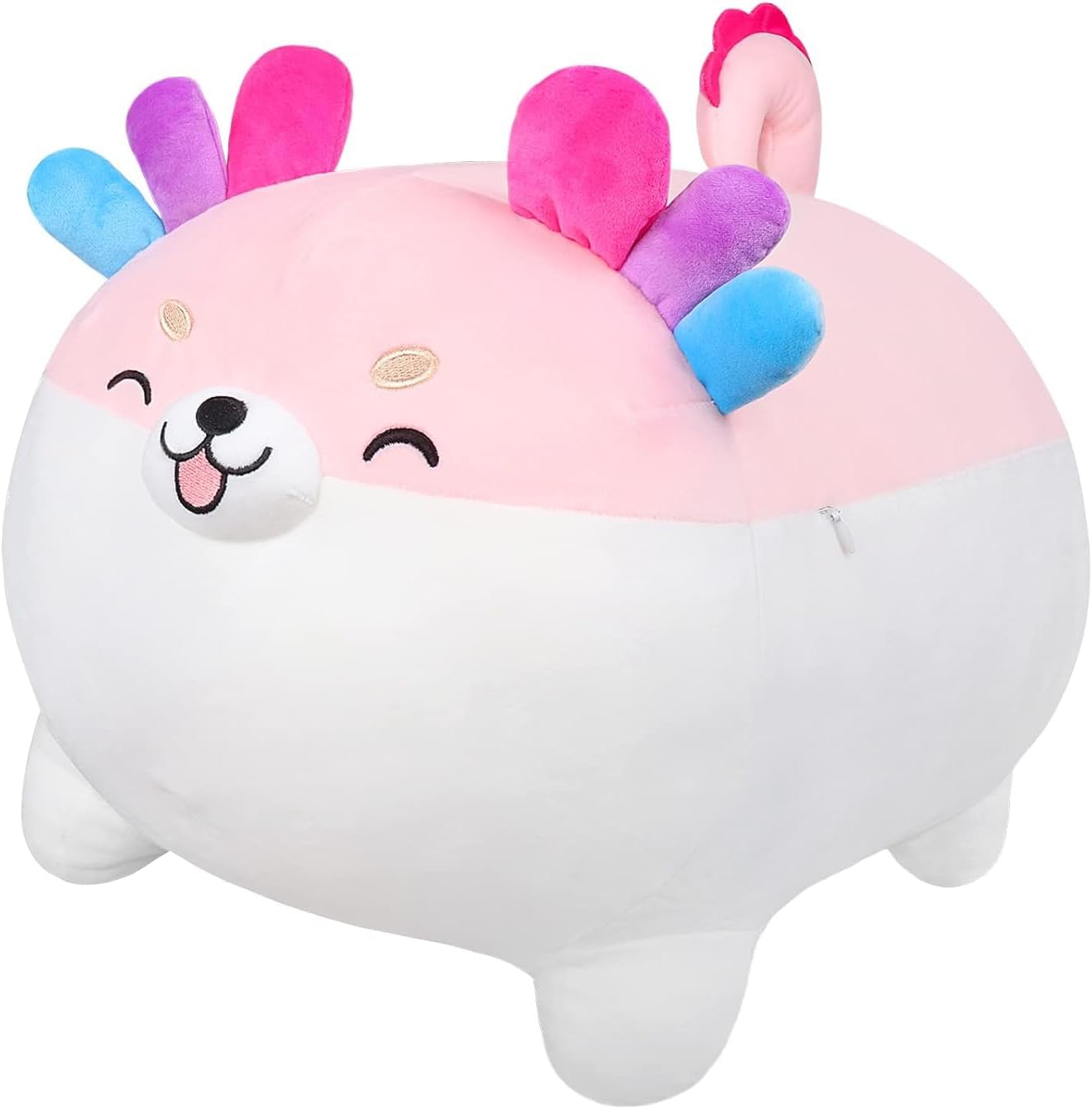 Auspicious beginning 27.6'' Shiba Inu Plush Toy Anime Angry Corgi Kawaii Long Plush Dog Soft Hugging Body Pillow, Big Stuffed Animal Plush Doll Gifts Brown
