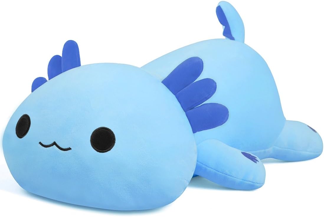 Plush Axolotl Toy Plush Pillow Axolotl Stuffed Animal Toy Cute Plushies Kids Plush Toy Pillow(Black,30cm/11.8in)