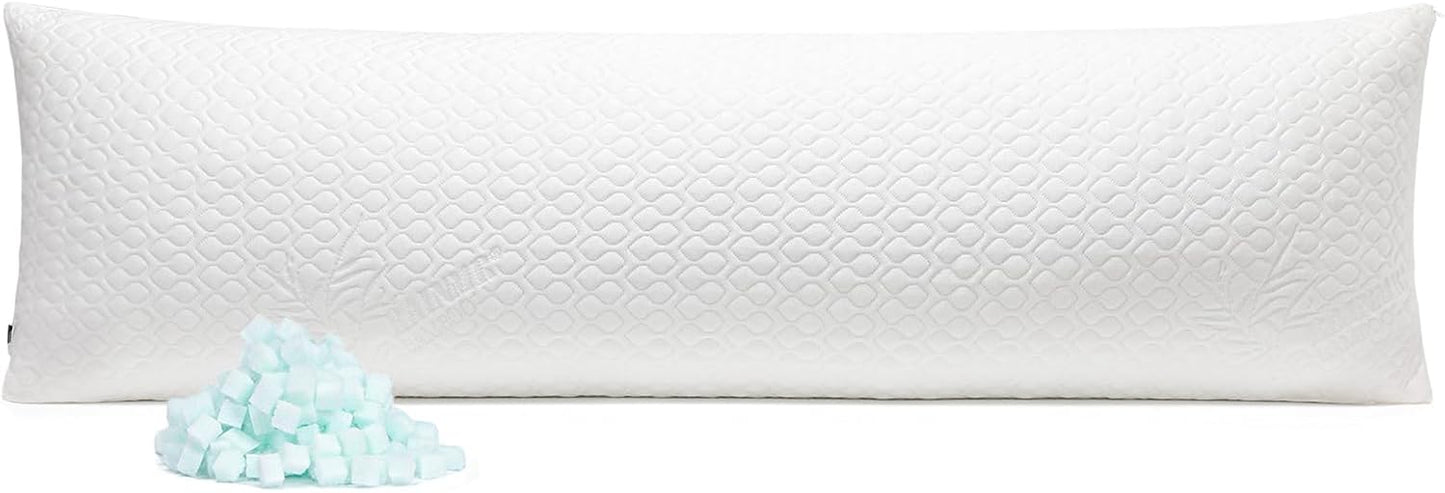 Extra Long Body Pillow Cubies Memory Foam 150x50cm – Anime Body Pillow Insert for Adults – with Cooling Cover Huggable Pillows 20x60 inches