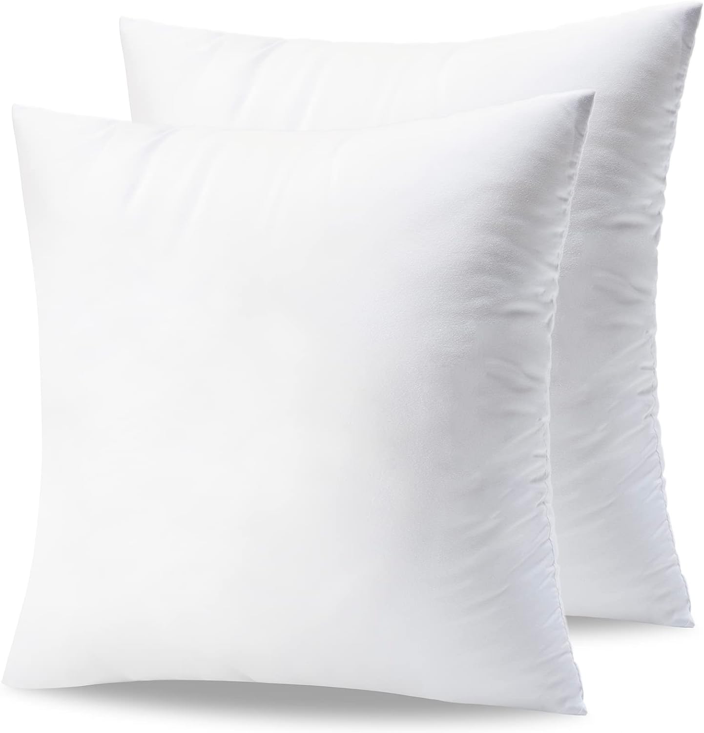 Phantoscope Pillow Inserts, Hypoallergenic 100% Virgin Fiber Square Form Microfiber Throw Pillow Inserts, Couch Bed Pillows 45x45 cm, 18x18 Inch (Pack of 4)