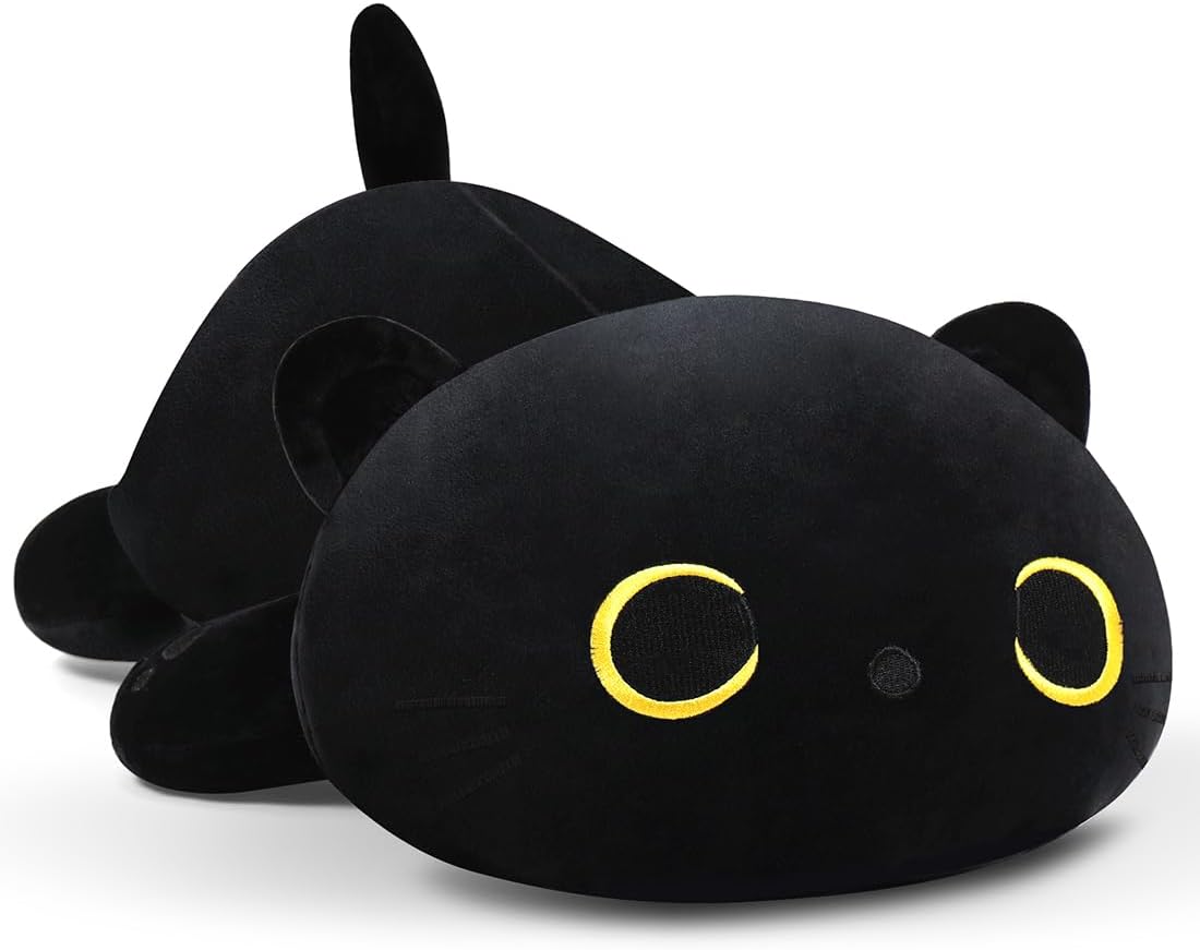 Plush Axolotl Toy Plush Pillow Axolotl Stuffed Animal Toy Cute Plushies Kids Plush Toy Pillow(Black,30cm/11.8in)