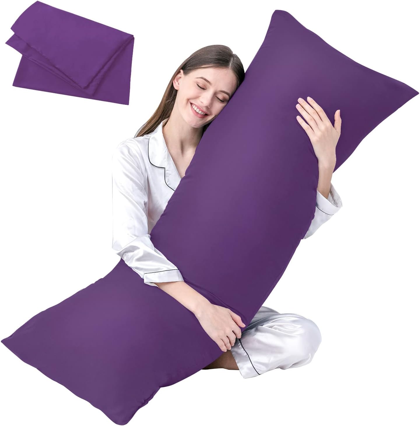 DOWNCOOL Large Body Pillow Insert- Breathable Full Body Pillow for Side Sleeper - Soft Long Bed Pillow for Adults - 20 x 54 inch