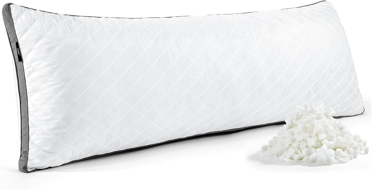 Extra Long Body Pillow Cubies Memory Foam 150x50cm – Anime Body Pillow Insert for Adults – with Cooling Cover Huggable Pillows 20x60 inches