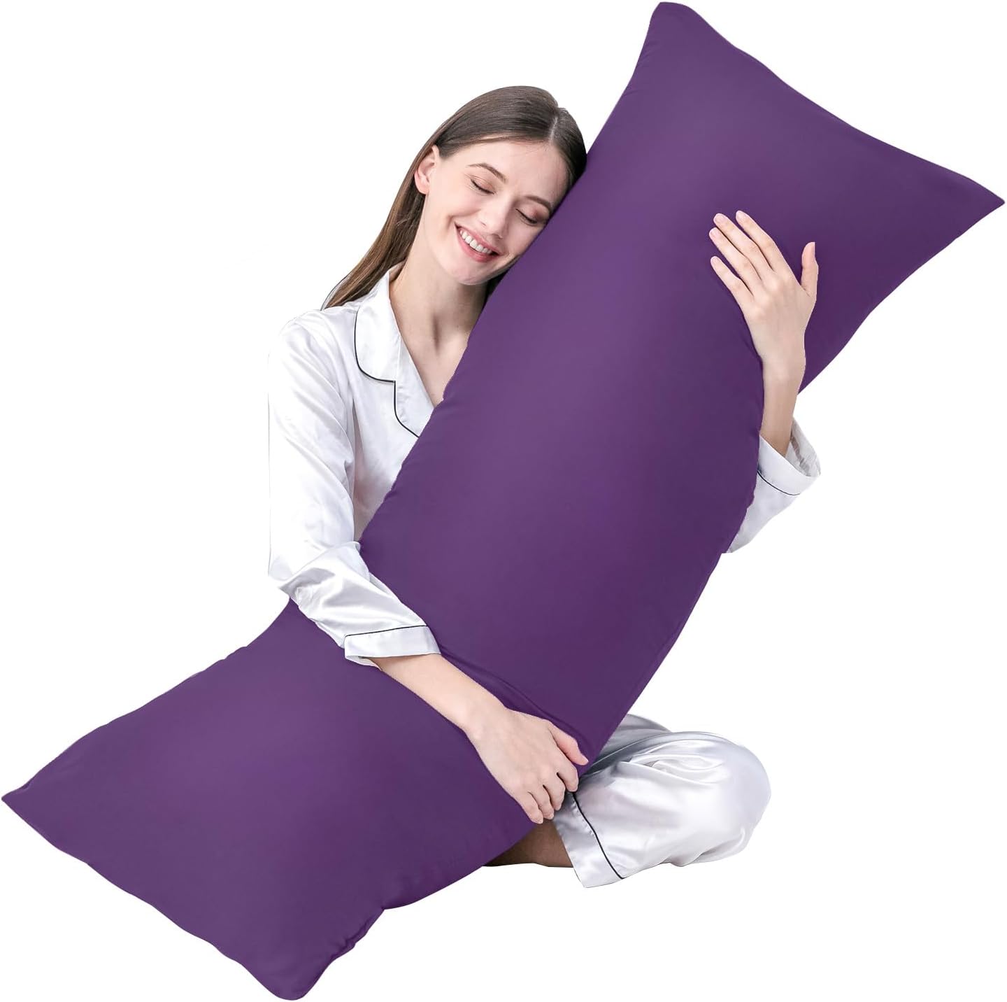 DOWNCOOL Large Body Pillow Insert- Breathable Full Body Pillow for Side Sleeper - Soft Long Bed Pillow for Adults - 20 x 54 inch