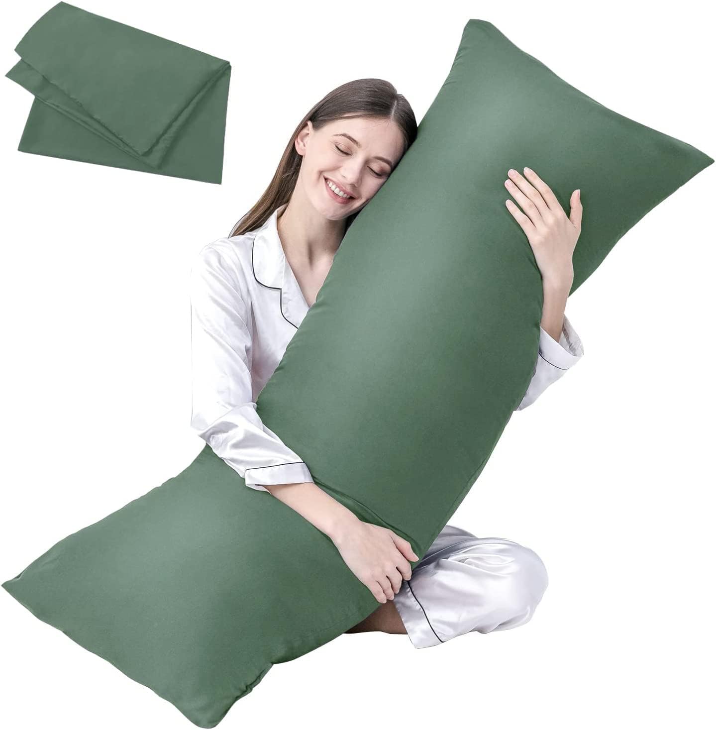 DOWNCOOL Large Body Pillow Insert- Breathable Full Body Pillow for Side Sleeper - Soft Long Bed Pillow for Adults - 20 x 54 inch