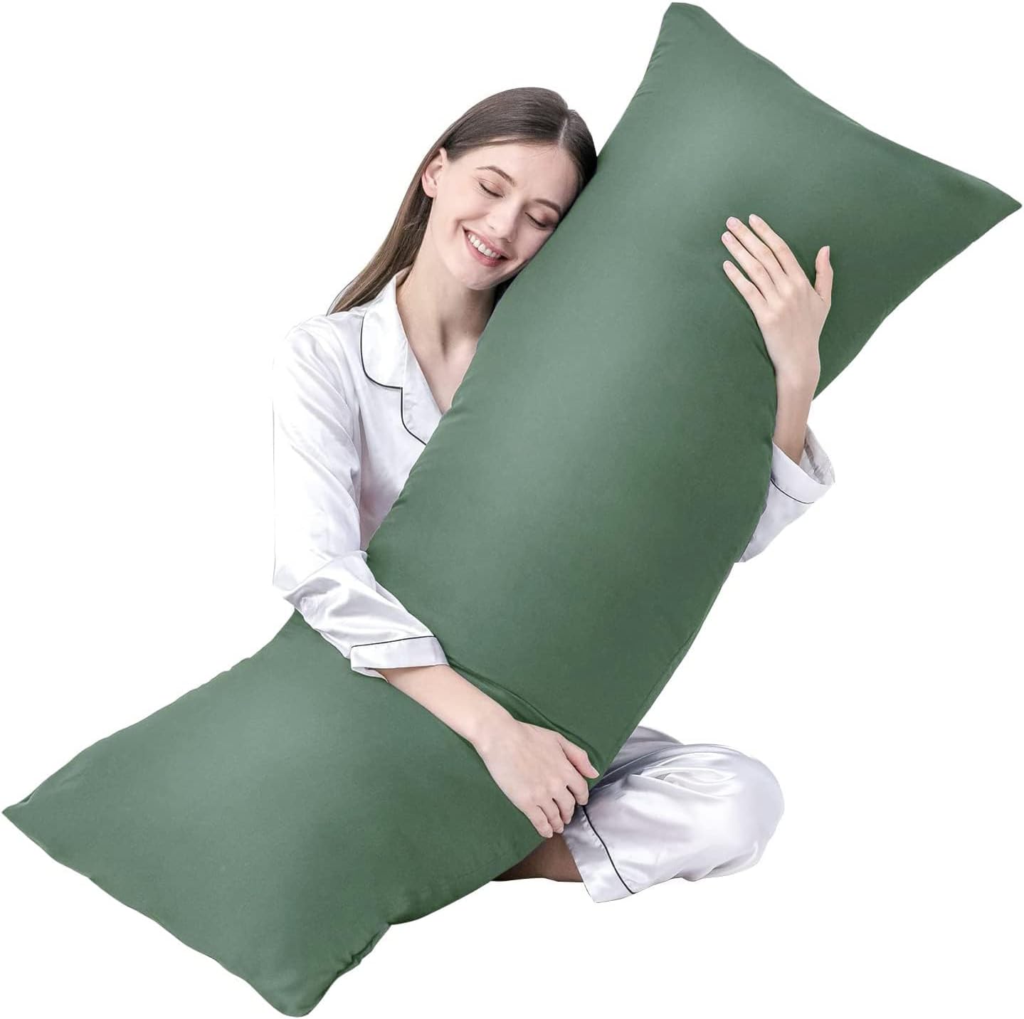 DOWNCOOL Large Body Pillow Insert- Breathable Full Body Pillow for Side Sleeper - Soft Long Bed Pillow for Adults - 20 x 54 inch