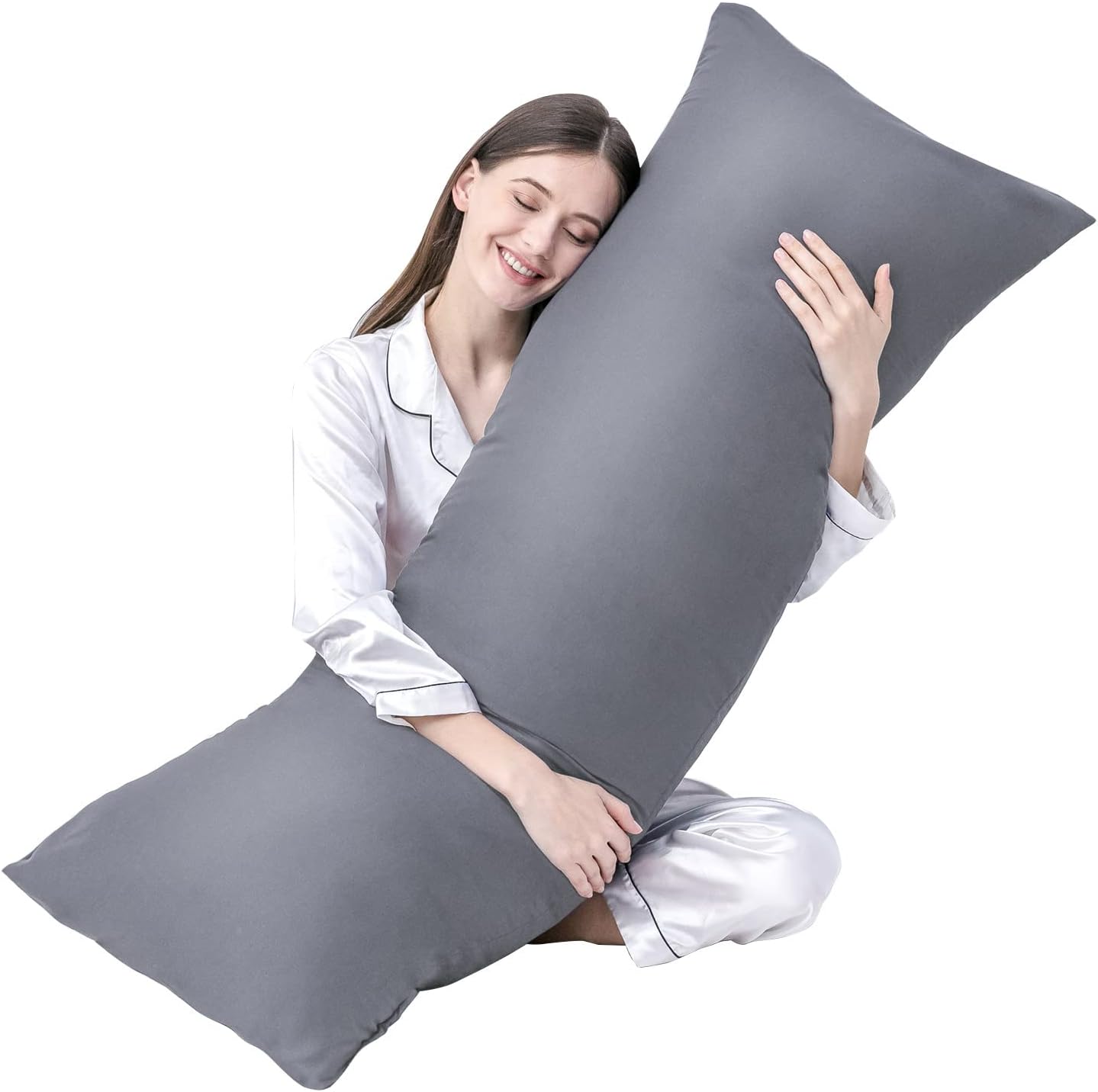 DOWNCOOL Large Body Pillow Insert- Breathable Full Body Pillow for Side Sleeper - Soft Long Bed Pillow for Adults - 20 x 54 inch