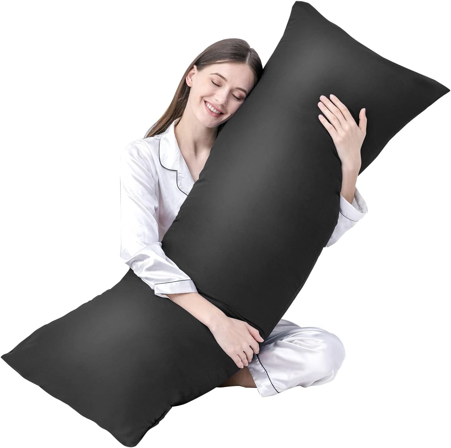 DOWNCOOL Large Body Pillow Insert- Breathable Full Body Pillow for Side Sleeper - Soft Long Bed Pillow for Adults - 20 x 54 inch