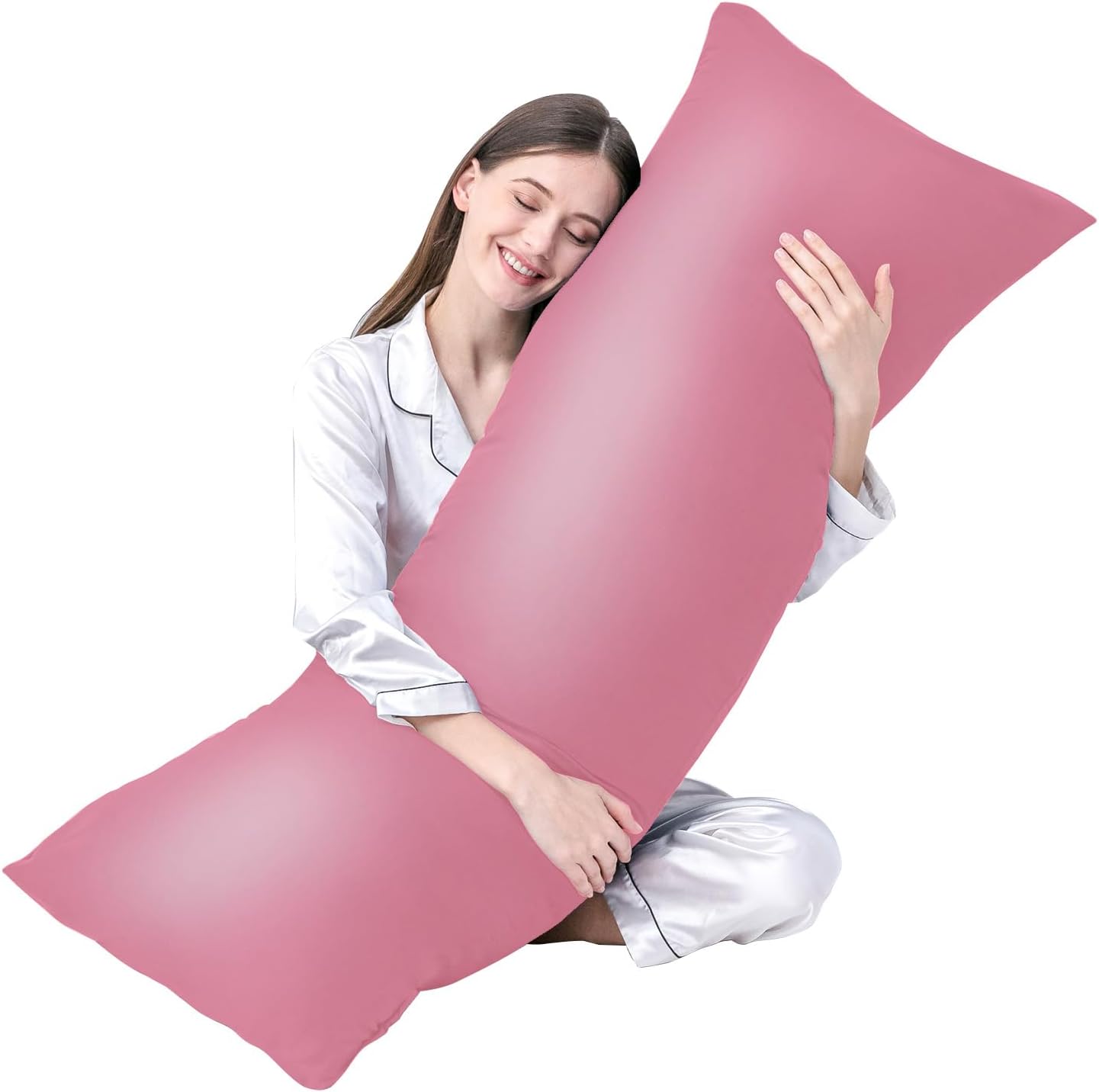 DOWNCOOL Large Body Pillow Insert- Breathable Full Body Pillow for Side Sleeper - Soft Long Bed Pillow for Adults - 20 x 54 inch