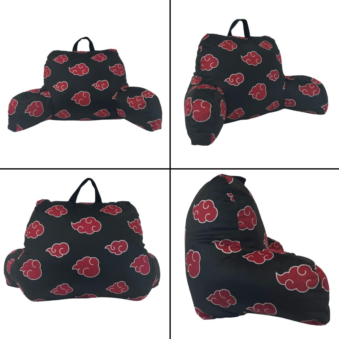 Franco Naruto Anime Akatsuki Pattern Reading Bed Rest Soft Lounge Pillow with Arms (Official Product)