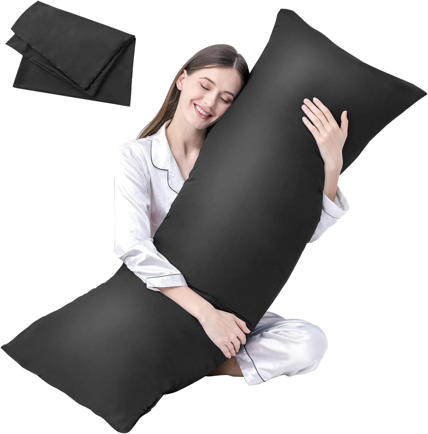 DOWNCOOL Large Body Pillow Insert- Breathable Full Body Pillow for Side Sleeper - Soft Long Bed Pillow for Adults - 20 x 54 inch