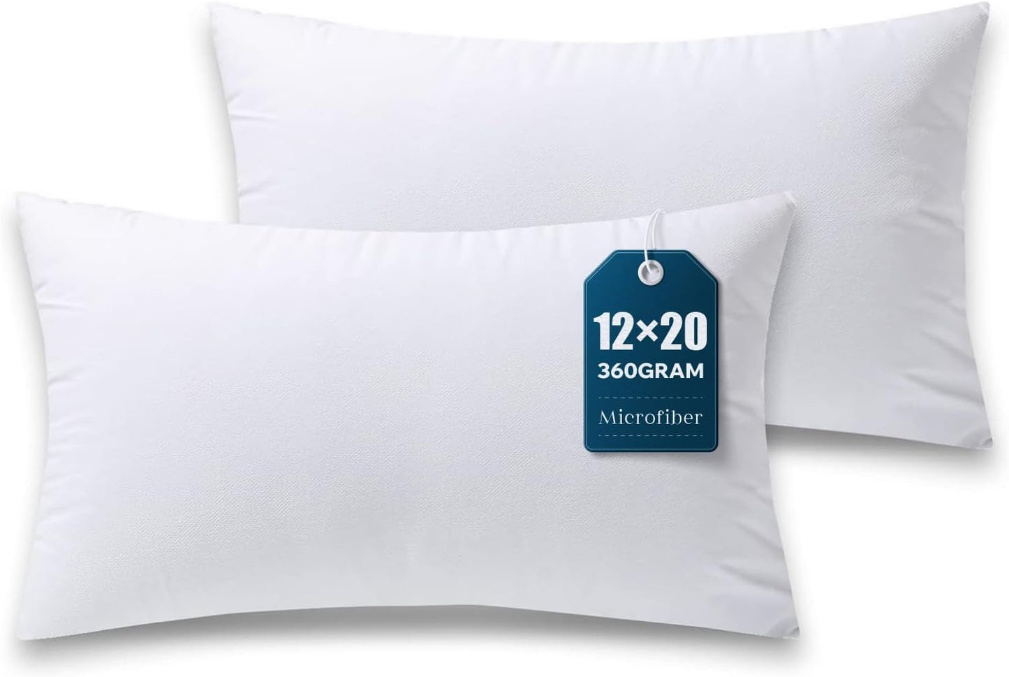 Phantoscope Pillow Inserts, Hypoallergenic 100% Virgin Fiber Square Form Microfiber Throw Pillow Inserts, Couch Bed Pillows 45x45 cm, 18x18 Inch (Pack of 4)