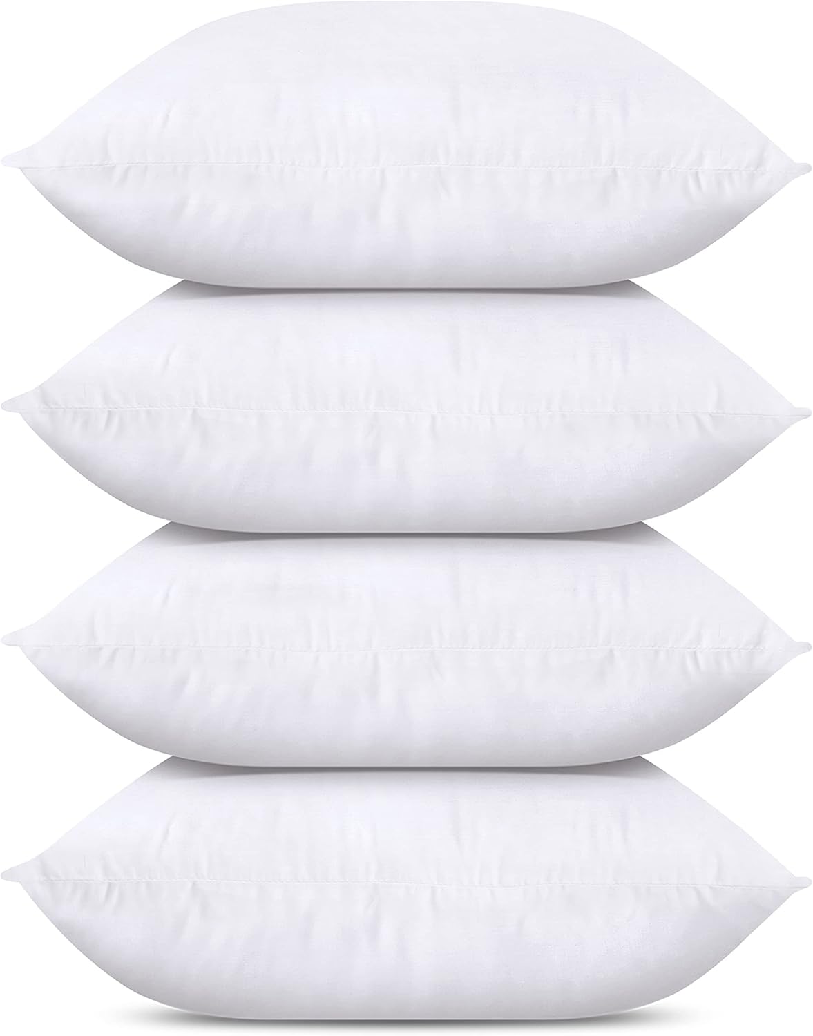 Utopia Bedding Throw Pillows (Set of 4, White), 18 x 18 Inches Pillows for Sofa, Bed and Couch Decorative Stuffer Pillow