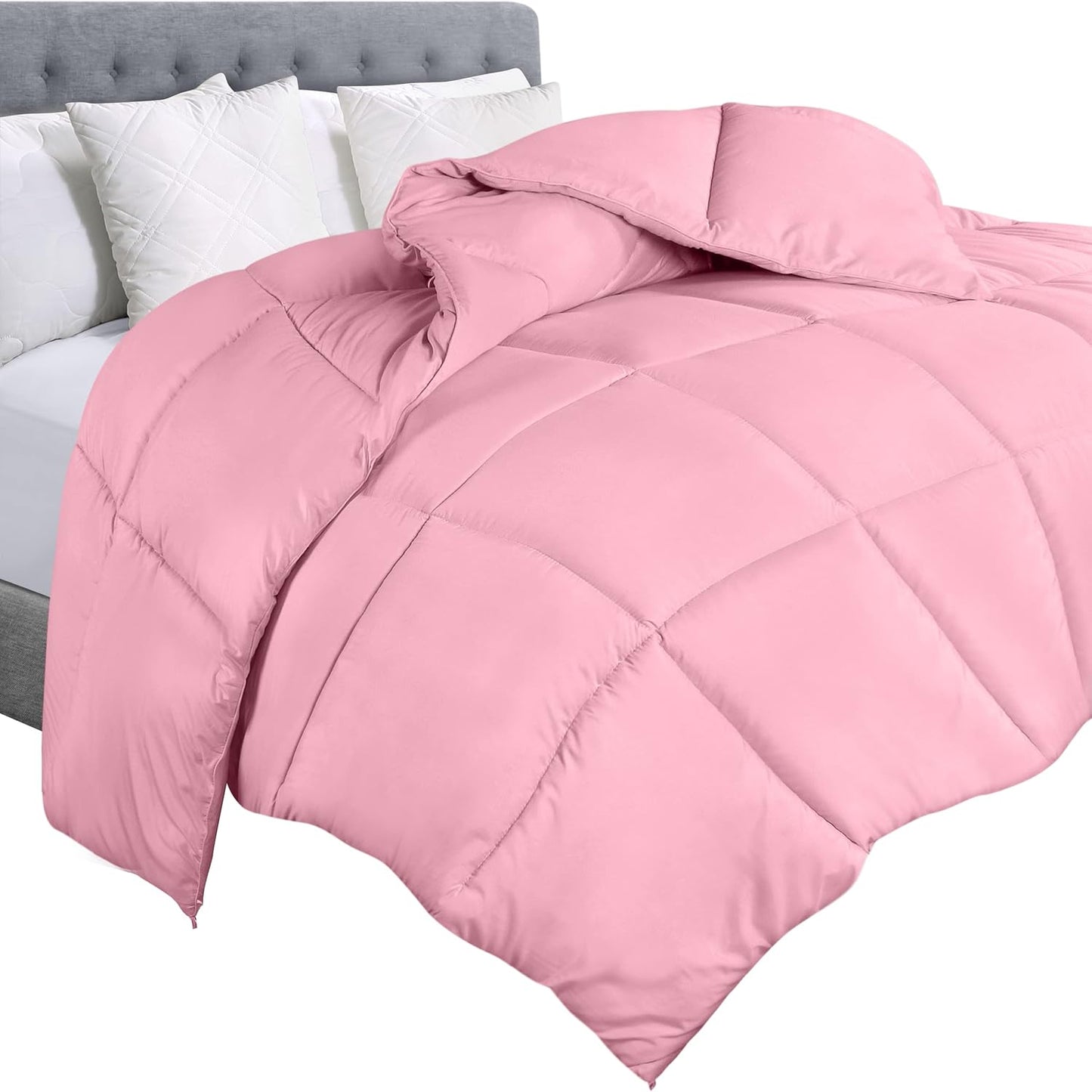 Utopia Bedding Comforter Duvet Insert, Quilted Comforter with Corner Tabs, Box Stitched Down Alternative Comforters Queen Size (White)