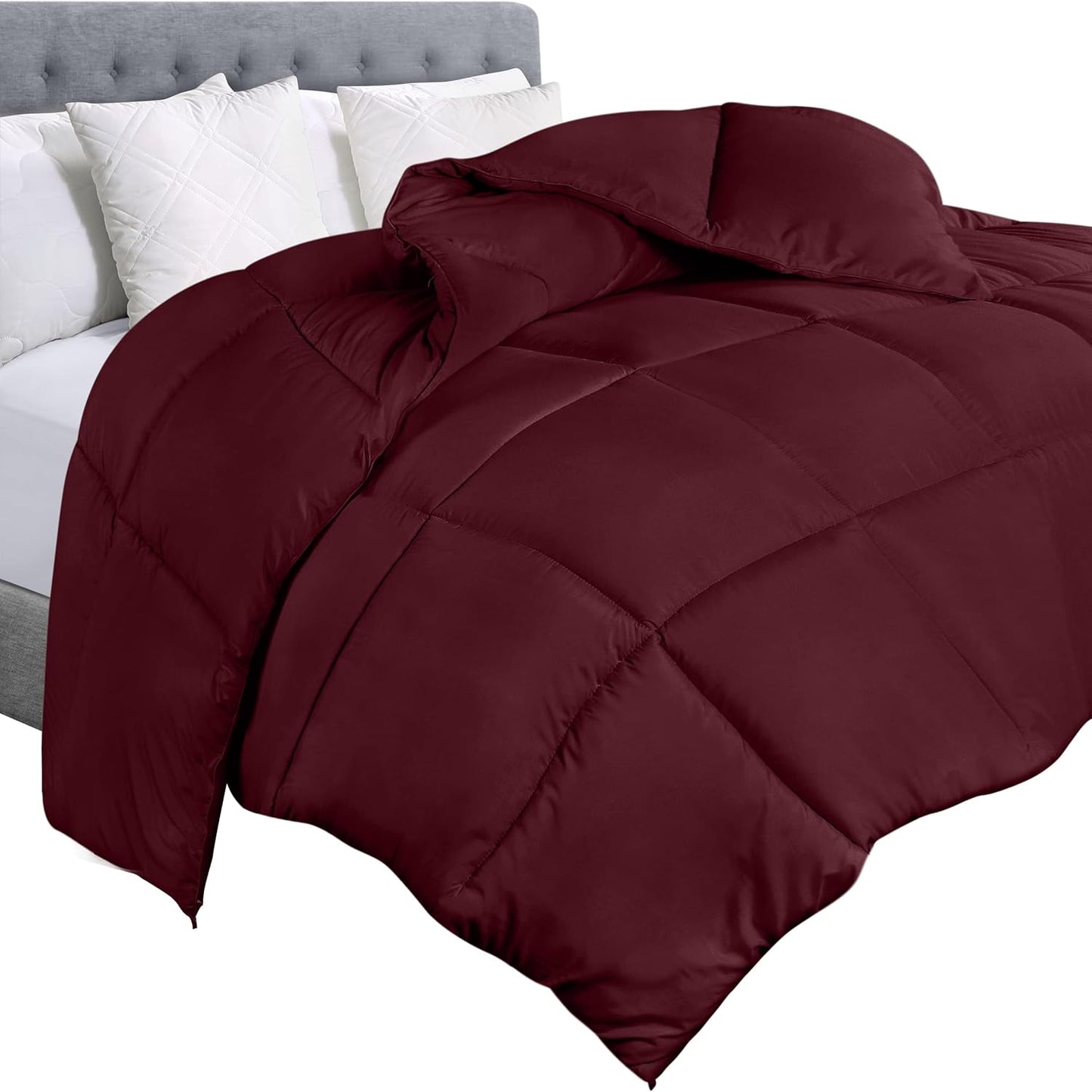 Utopia Bedding Comforter Duvet Insert, Quilted Comforter with Corner Tabs, Box Stitched Down Alternative Comforters Queen Size (White)