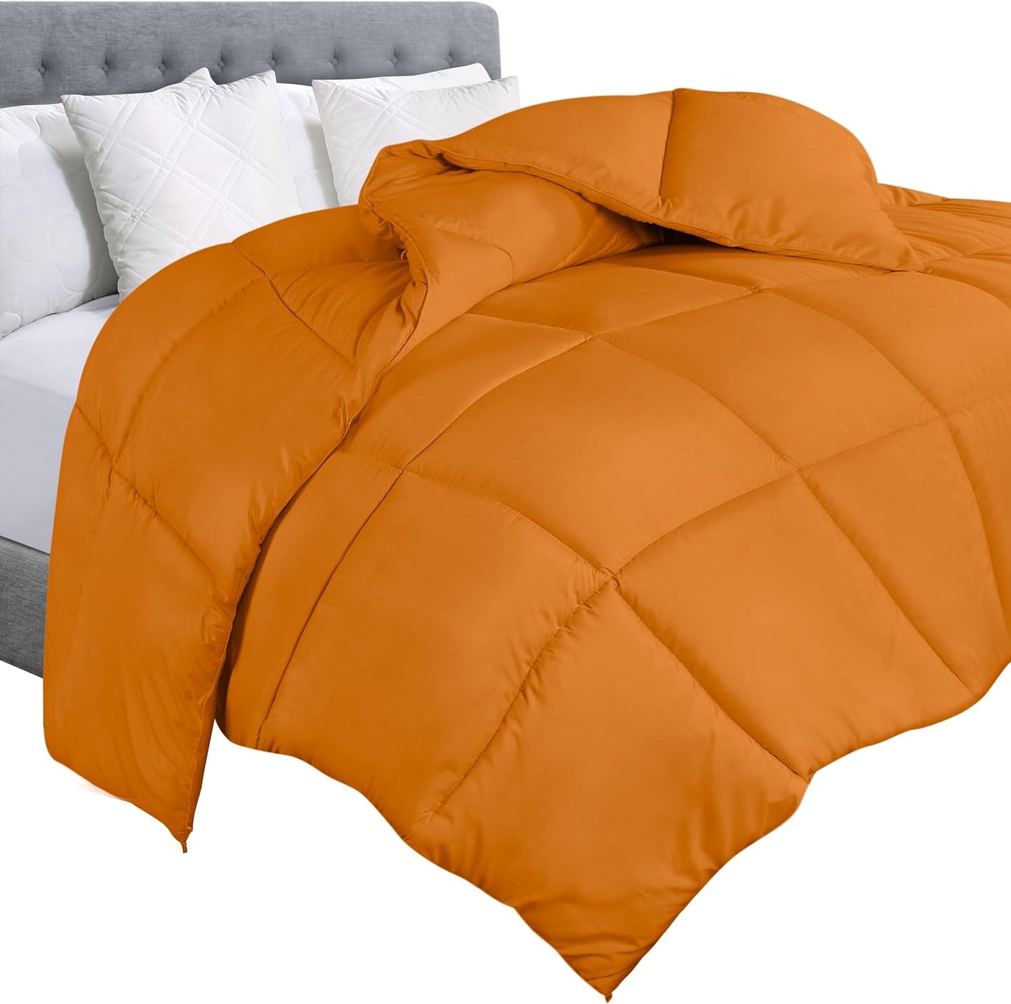 Utopia Bedding Comforter Duvet Insert, Quilted Comforter with Corner Tabs, Box Stitched Down Alternative Comforters Queen Size (White)