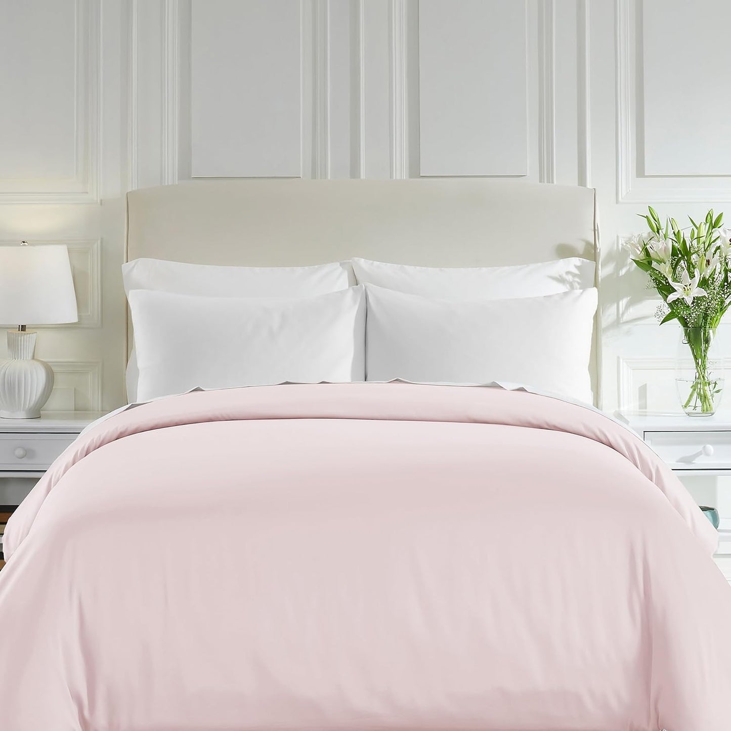 California Design Den Duvet Cover Queen Size/Full Size -Winner Good Housekeeping Best Bedding Awards 2025, 400 Thread Count Sateen, 100% Cotton Bedding Duvet Covers,Button Closure & Corner Ties -White