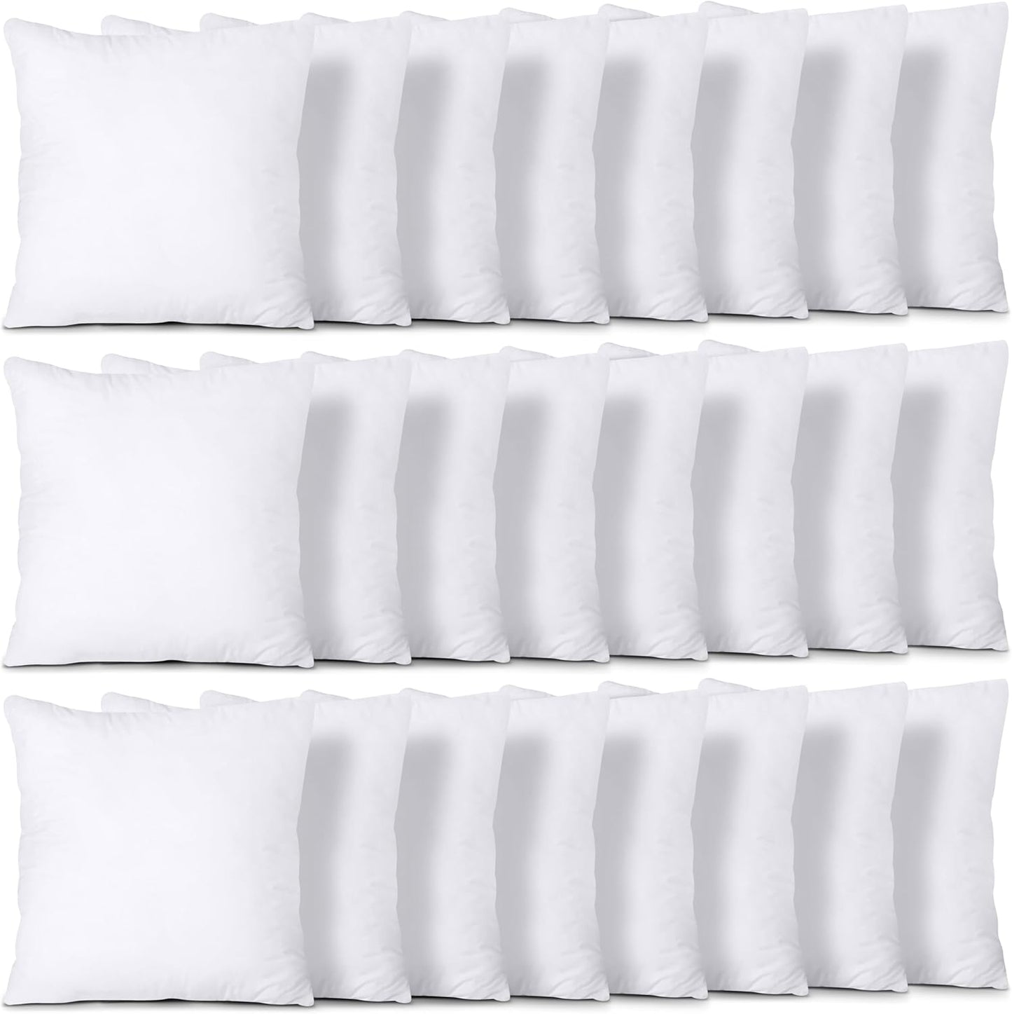 Utopia Bedding Throw Pillows (Set of 4, White), 18 x 18 Inches Pillows for Sofa, Bed and Couch Decorative Stuffer Pillow