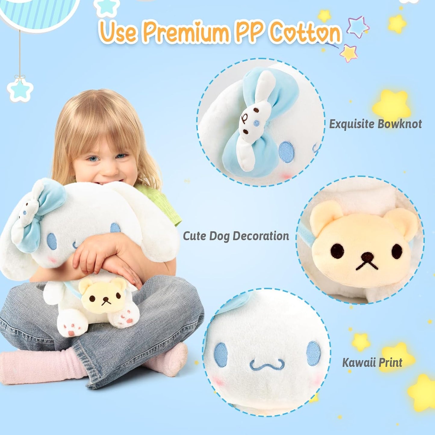 13 in Plush Toys, Anime Plush Kawaii Stuffed Animals Doll, Soft and Adorable Cartoon Pillow for Girls Kids Fans Birthday Present