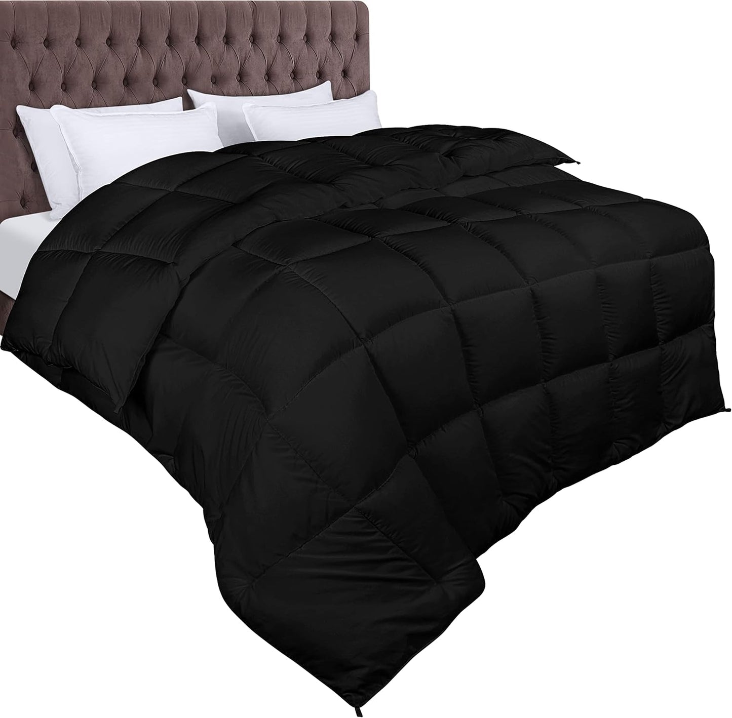 Utopia Bedding Comforter Duvet Insert, Quilted Comforter with Corner Tabs, Box Stitched Down Alternative Comforters Queen Size (White)