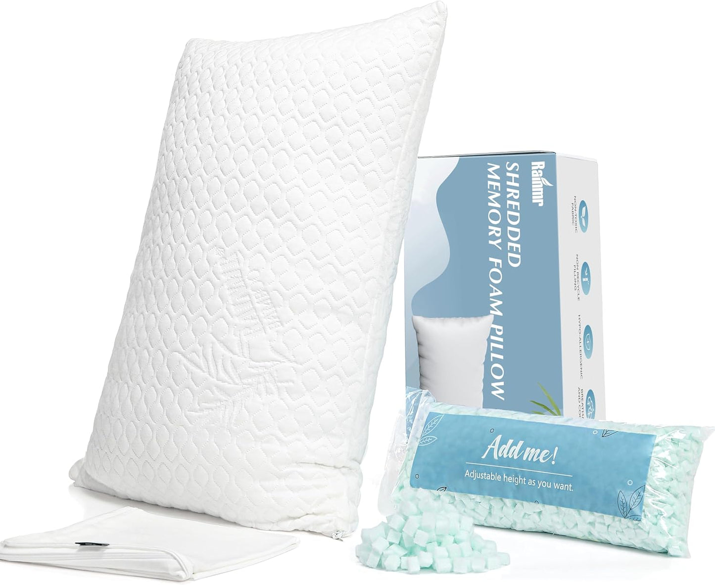 Extra Long Body Pillow Cubies Memory Foam 150x50cm – Anime Body Pillow Insert for Adults – with Cooling Cover Huggable Pillows 20x60 inches