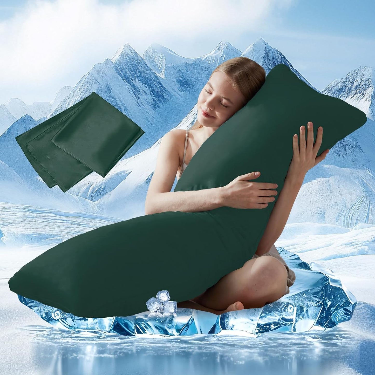 DOWNCOOL Large Body Pillow Insert- Breathable Full Body Pillow for Side Sleeper - Soft Long Bed Pillow for Adults - 20 x 54 inch